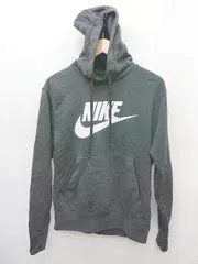 ◇ NIKE ナイキ ロゴプリント 長袖 プルオーバー パーカー サイズS ブラック レディース メンズ P  【1408200003972】