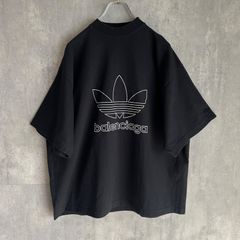 【激レア完売商品】BALENCIAGA バレンシアガ × ADIDAS アディダス　ロゴ刺繍　オーバーサイズ　Tシャツ　ほぼ未使用