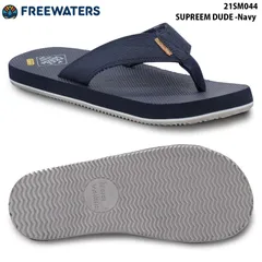 リカバリーサンダル Freewaters フリーウォータース SUPREEM DUDE -Navy シュプリーム デューデ メンズ 男性用 水陸両用 ビーチ 海 海水浴 プールのサムネイル