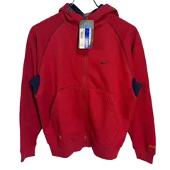 Z1518【タグ付き 未使用】 NIKE ナイキ パーカー ジャージ スウェット レッド ボーイズ ガールズ M