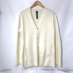 wjk カーディガン 2-ply hook cardigan ミドル丈 ウール シンプル フック 古着 Lサイズ アイボリー ダブルジェーケー トップス A12385◆のサムネイル