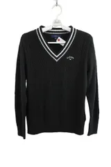 【美品】Callaway(キャロウェイ) セーター 黒 レディース M ゴルフ用品 2504-0260 中古