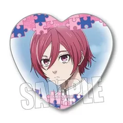 ブルーロック(BLUELOCK)　メモリーズハート缶バッジ　Part2　4種　千切豹馬　高校・凪誠士郎　お風呂・御影玲王　お風呂・糸師凛