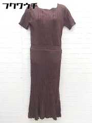◇ ROPE PICNIC ロペピクニック 半袖 ロング ニット ワンピース サイズ38 ブラウン系 レディース 【中古】 【1002802412417】