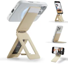 MOFTモフト スマホスタンド 8-in-1多機能スタンド カードケース NFCカード対応 MagSafe iPhone 16/15/14/13/12対応 軽量 折りたたみ 多角度調整 アイアンリング付き MOVAS™素材 /撮影/タッチ決済　デザートゴールドのサムネイル