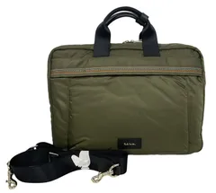 未使用 ポールスミス 3WAY ブリーフケース リュックサック ビジネスバッグ 書類かばん PSN885 カーキ　バックパック グリーン メンズ ショルダーバッグ Paul Smith ナイロン