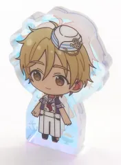 【中古】アクリルスタンド・アクリルパネル 真白友也 沙灘(ビーチ/かき氷店) デフォルメ厚アクリル(アクリルブロック) 「あんさんぶるスターズ!!」 中国限定