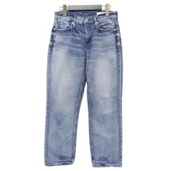 upper hights アッパー ハイツ デニム パンツ THE HERS ブルー 22 ウォッシュ加工 ミッドライズ テーパード ジーンズ ジーパン ボトムス ズボン ボーイズデニム【レディース】