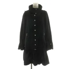 バーバリーブルーレーベル BURBERRY BLUE LABEL コート ロング丈 フリル タック コットン 38 M 黒 ブラック E1A10-143-09 /AN25のサムネイル