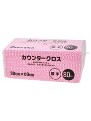 【人気商品】大和物産(Daiwa Bussan) カウンタークロス 厚手 80枚 ピンク 約60×30cm 使い捨て 不織布 ふきん テーブルダスター 業務用