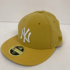 08w9868 ニューエラ NEW ERA  × KITH  N.Y ヤンキース  59FIFTY  イエロー  キャップ  【中古品】