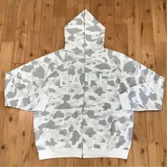 ☆XL☆ swarovski パーカー white camo ラインストーン a bathing ape ...