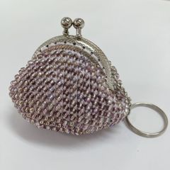 手作り ビーズがま口 キーリング付き - メルカリ