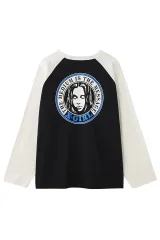 X-girl エックスガール 105253011002 CIRCLE LOGO AND FACE B/B BIG TEE Tシャツ BLACK 正規通販 レディース