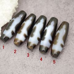 1点物 最高品質 4A至純天珠 観音天珠 カンノンテンジュ  約38mm×約12mm 天然石