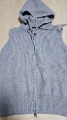 フード付きニット ベスト ニット ベスト