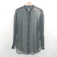 ◇ ⊂ Φ JEANASIS ジーナシス 透け感デザイン 長袖 シアーシャツ サイズF ブラック系 レディース E  【1505290008921】
