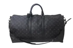 LOUIS VUITTON ルイヴィトン キーポル バンドリエール55 ボストンバッグ M40605 モノグラム エクリプス 美品 中古 4c076466