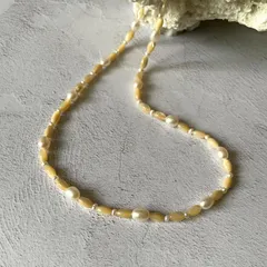 14kgf製/マザーオブパール×淡水パールネックレス