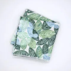 KAYO AOYAMA | birds in leaves | ハンカチクロス 北欧 テキスタイル 水彩 ガーゼ生地 かわいい ギフト プレゼント