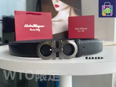 【今日特価】Ferragamo Classic Upgrade 3.5cm ダブル面本革ベルト-1