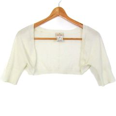 トラサルディ カーディガン ショート丈 ボレロ トップス レディース 40サイズ ベージュ系 TRUSSARDI 【中古】
