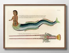 02963海洋生物 ビンテージイラスト 人魚 マーメイド A3 サイズ ポスター アート おしゃれ 絵画 インテリア 北欧 イラスト マット紙 艶消し アートパネル 額 フレーム デザイン 壁掛け ギフト 新築祝い ディスプレイ 