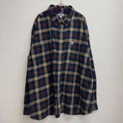 Carhartt ネルシャツ チェック柄 ビッグサイズ ブラウン/ネイビー/ベージュ ポケット付き【メンズ4XL】