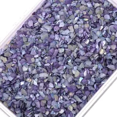シェルパーツ パウダー 紫 薄め 50g 2ー4mm ネイル 貝殻 レジン ネイルアート デコレーション クラッシュシェル パーツ BD3368