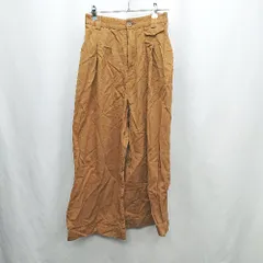 ◇ Θ KBF ケービーエフ URBAN RESEARCH ワイドパンツ クロップドパンツ サイズone キャメル レディース E  【1410290029343】