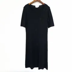 #snc セリーヌ CELINE ワンピース 38 黒 半袖 刺繍 ニット レディース [857343]のサムネイル