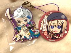 刀剣乱舞　ラバーキーホルダー（巴形薙刀）・シール（日向正宗）セット