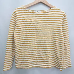 ◇ Sonny Label サニーレーベル URBAN RESEARCH ボーダー柄 長袖 カットソー サイズFree ホワイト イエロ－系 レディース E  【1407020002967】