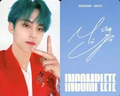 【中古】コレクションカード(男性) SEVENTEEN/MINGYU(ミンギュ)/裏面印刷サイン入り/Blu-ray「2021 SEVENTEEN ONLINE CONCERT [IN-COMPLETE]」封入特典フォトカード