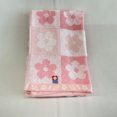 今治タオル　花柄　ピンク
