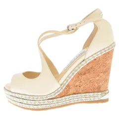 JIMMY CHOO (ジミーチュウ) DAKOTA 120 ダコタチェーンレザーウェッジ  