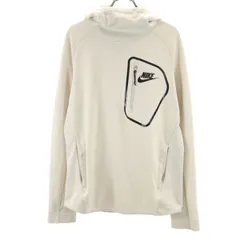NIKE ナイキ 長袖 パーカー S アイボリー フリース メンズ 古着