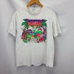 90年代 SOF TEE SOUVENIR Tshirt フロッキー 染み込み プリント サイズM 07061407 861