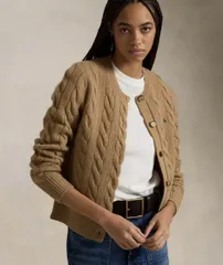 在庫処分セール　Polo Ralph Lauren ラルフ ローレン 長袖 ケーブルニット カーディガン アウトレット セーター Lサイズ