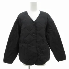 ユニクロ UNIQLO ウルトラライトダウンリラックスジャケット ブルゾン Vネック 収納付き ナイロン M 黒 ブラック 211-438258 /GV