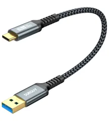【迅速発送】SUNGUY USB Type C ケーブル 0.3M USB3.1 Gen2 10Gbps データ転送 タイプ c 高速充電 USB-A to USB-C 短い 30cm 金メッキコネクタ Android Auto対応 ナイロン編み 高耐久性 i