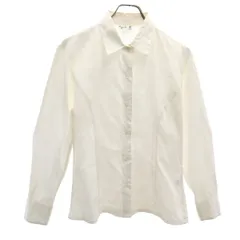 agnes b. アニエスベー 日本製 長袖 コットンシャツ ホワイト レディース 古着