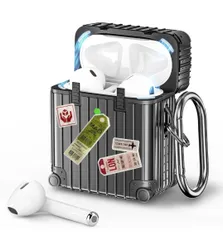 ★V-MORO AirPods ケース カバーAirPods第1/2世代に適用 エアーポッズケース 磁気ロック式 TPU+PC保護ケース