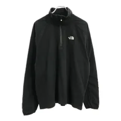 THE NORTH FACE ノースフェイス ハーフジップ フリースジャケット アウトドア ブラック(メンズ L)中古 古着 V2473