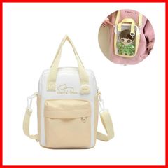 【特価商品】推し活 おたく 痛バ ビニール 小さめ 透明 お出かけ 2WAY 防塵 スモール 小物 斜めがけ 防水 ポーチ クリアバッグ クリアバッグ ファスナー用 見せバッグ 通勤 ショルダーバッグ 通学 20cmぬいぐるみ用 男女兼用 推しバッグ (イエロ