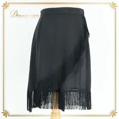 社交ダンス 衣装 ラテン キュロット スカート ブラック系 ミニ丈 フリンジ 黒 サンリーヌ 練習着 パンツ 軽い シンプル オールブラック レッスン Sanline 日本製