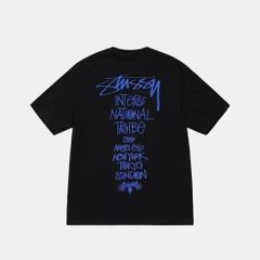 STUSSY ステューシー T TRIBE STACK ロゴ Tシャツ 半袖 ブラック 黒 メンズ 男女兼用 ユニセックス 綿100% ストリート 新品 特価