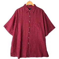 古着 ブルックスブラザーズ Brooks Brothers チェック柄 半袖 リネンシャツ メンズXL相当/eaa580436