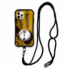 [iPhone12 Mini] スマホショルダー付 iPhone16 Pro i-coronケース アイフォン 14 13 12 XS XR XS Max スマホケース ショルダー タイプ 側面保護 耐衝撃  野球 ナチュラル グローブ コーチ