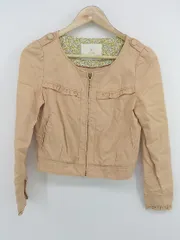◇ ef-de エフデ 長袖 ノーカラー ジャケット サイズ7 オレンジ レディース P  【1301250006941】のサムネイル